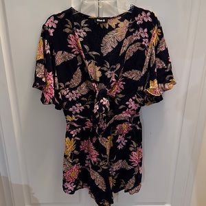 Blue B Floral Romper